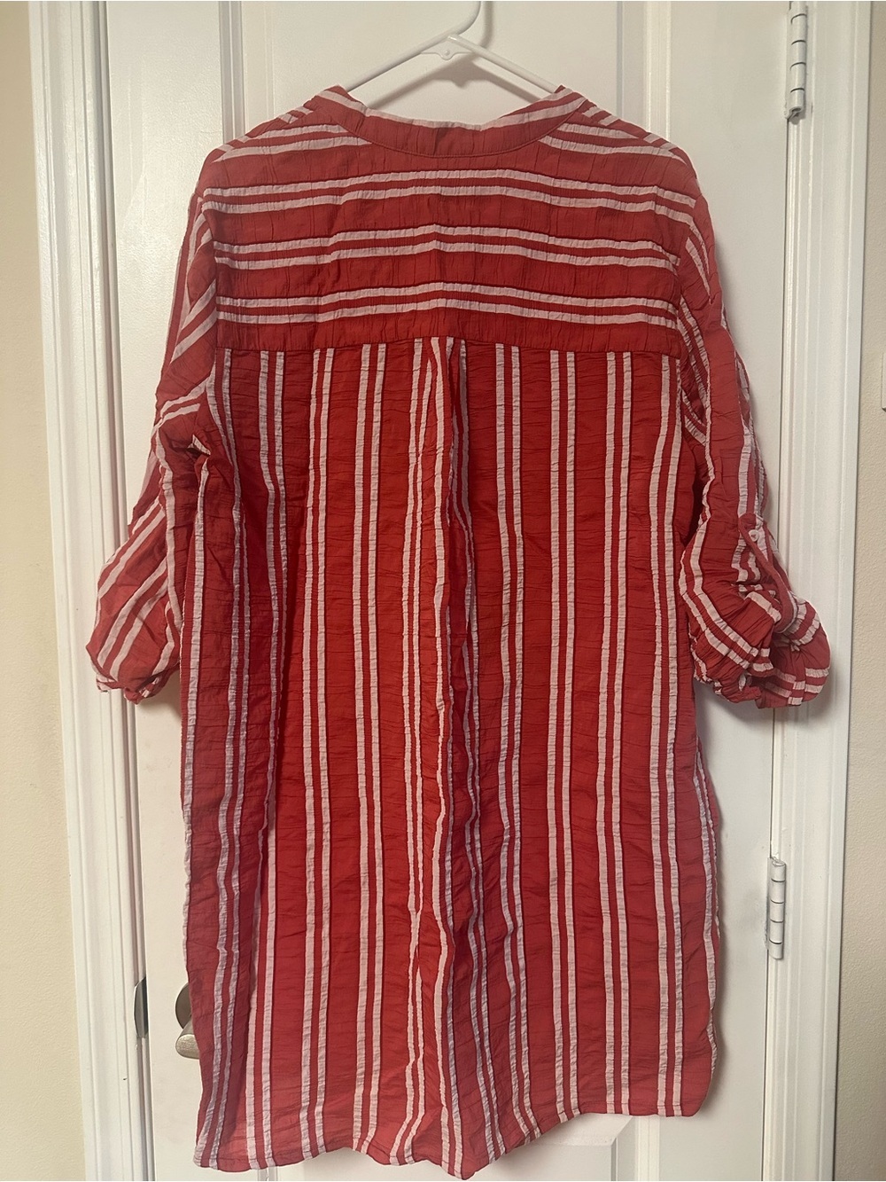 Chelsea & Theodore Red and White Striped Dress - Picture 3 of 5